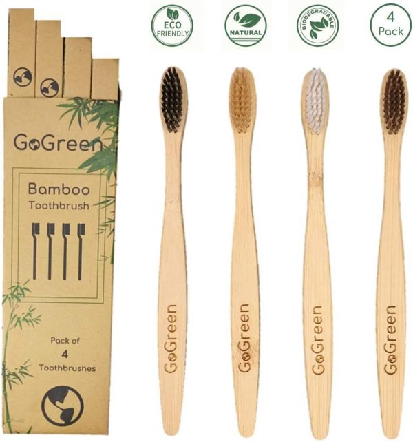 Cepillos GoGreen de bambú reutilizable biodegradables