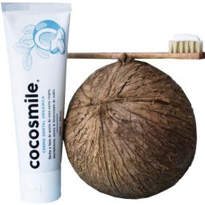Pasta dental natural cocosmile a base de aceite de coco sin flúor