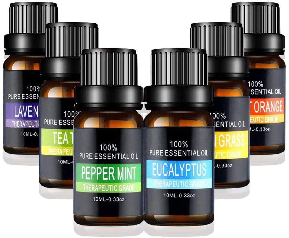 Juego de aceites esenciales – Aceites esenciales puros – Perfecto para  difusor, aromaterapia, masaje, piel, cuidado del cabello y fragancia,  jabón
