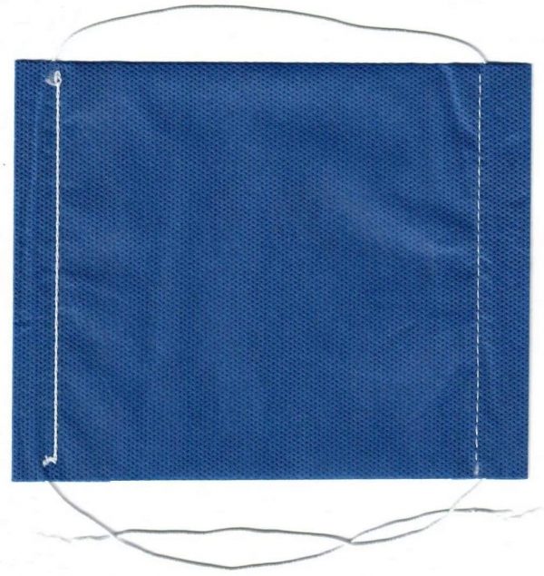 Cubreboca desechable capa sencilla tela sms color azul, paquete con 25 pz