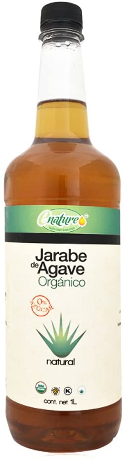 Enature jarabe de agave orgánico, ambar, 1 L