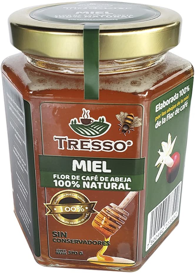 Miel artesanal de flor de café 100% natural, 370 g