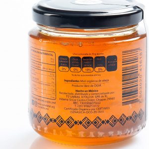Miel de abeja chabtic 100% orgánica, chiapas méxico - 290g