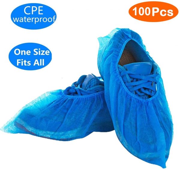 Fundas desechables para zapatos (50 pares), color azul