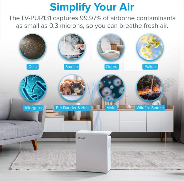 Levoit LV-PUR131 purificador de aire para el hogar con filtro