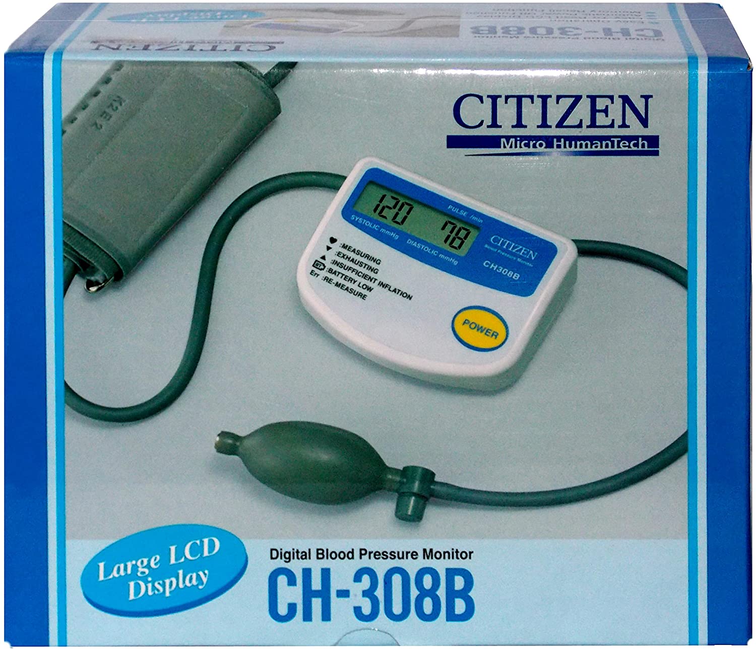 Citizen CH-453 Medidor de Presión Arterial, blanco/azul - RC Odontología  Verde